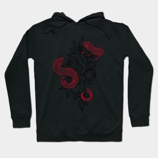 Snake and Flowers Hoodie